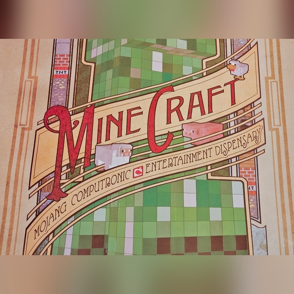 Minecraft Computronic Entertainment Computer Video Game Poster 22x34 Jinx Mojang - Picture 3 of 8